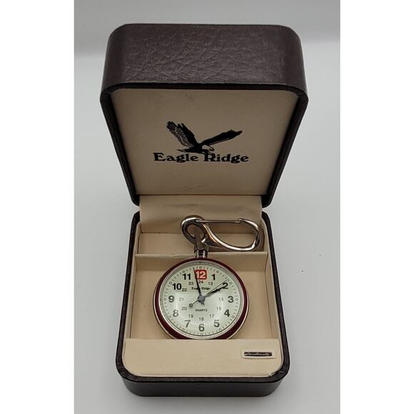 Eagle Ridge Quartz 12/24 Hour Belt Loop Watch in Original Case Box - Picture 10 of 16